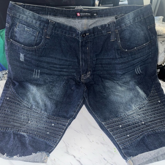 South Pole Other - South Pole Dark Blue Distressed Denim Jean Shorts